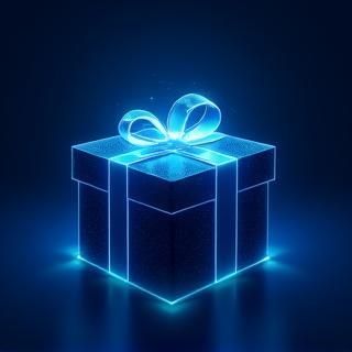 An illustrative image of a stylized digital gift box representing the survey incentive prize from Netraya Studios